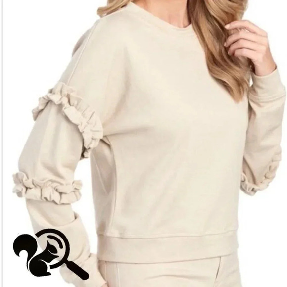 Ruffle sleeve sweatshirt - Picture 4 of 9